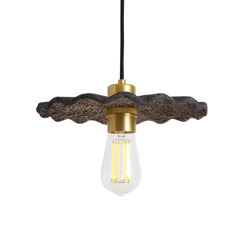 Kapok Ceiling Lamp Ceramic Black Clay 27cm