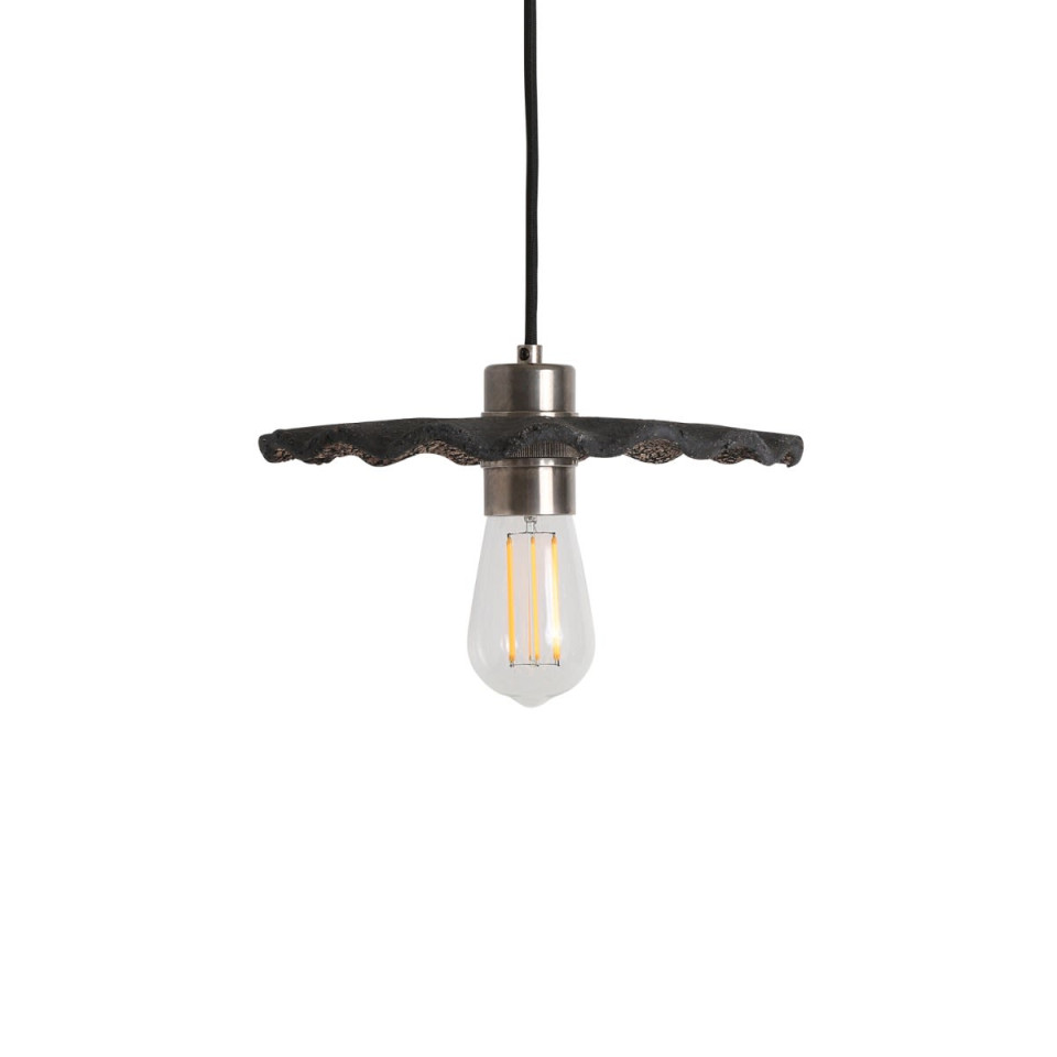 Kapok Ceiling Lamp Ceramic Black Clay 27cm