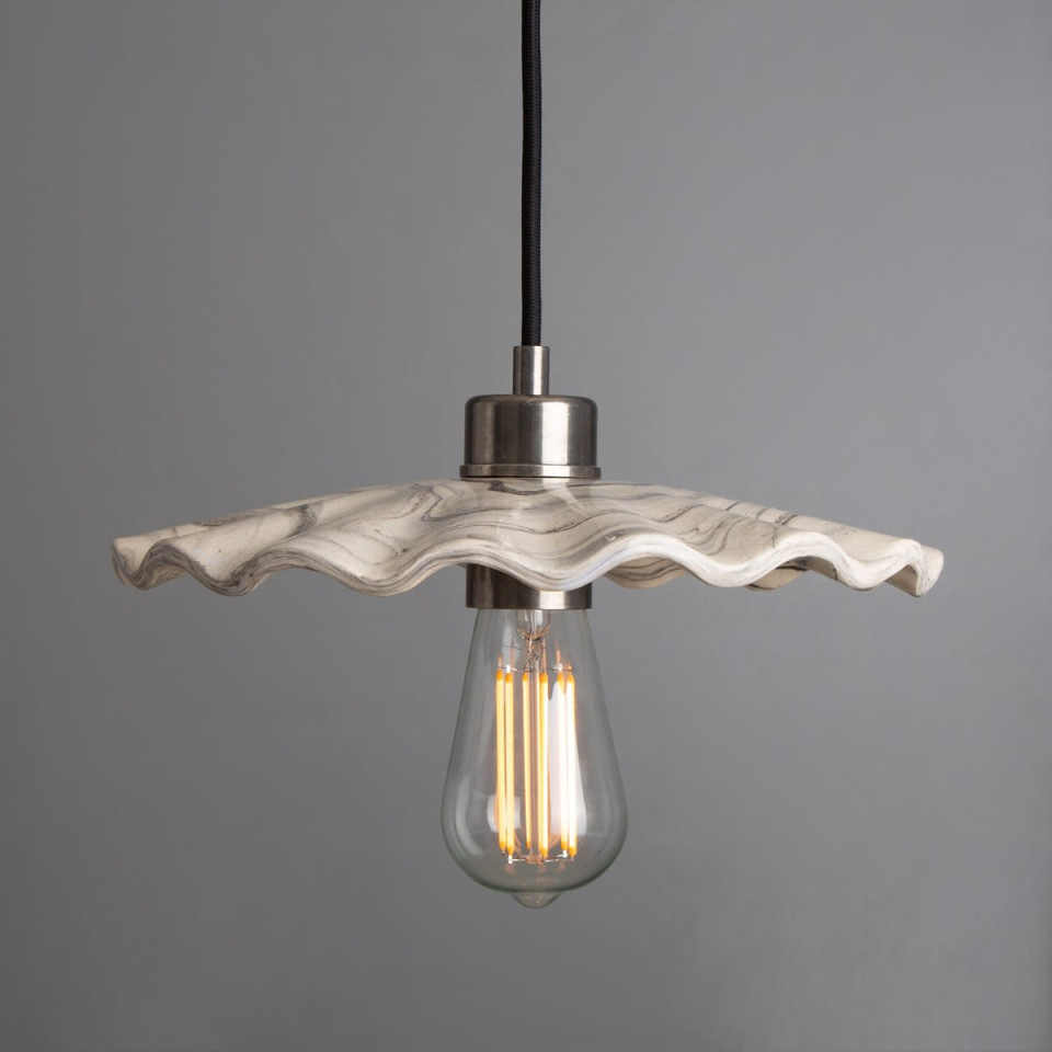 Kapok Ceiling Lamp Ceramic Black/White 27cm