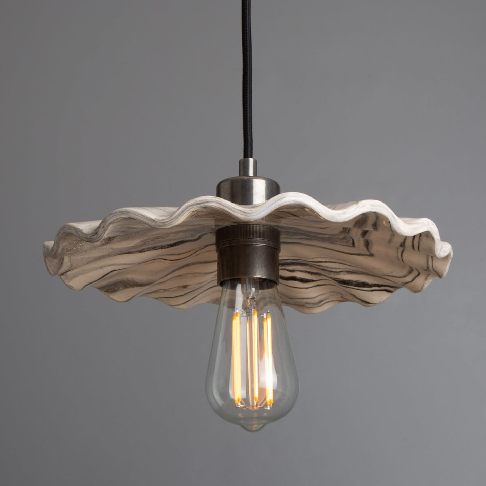 Kapok Ceiling Lamp Ceramic Black/White 27cm