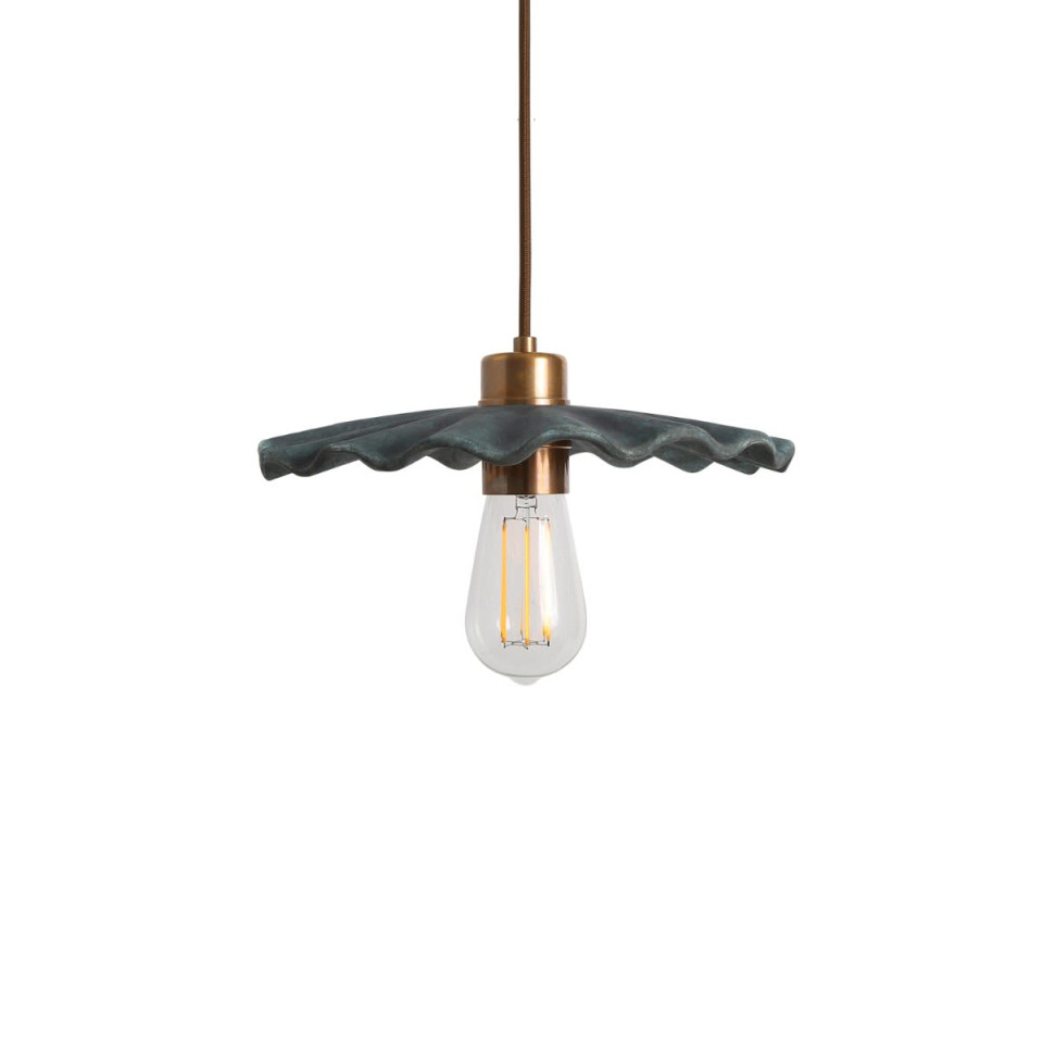 Kapok Ceiling Lamp Ceramic Blue Earth 27cm