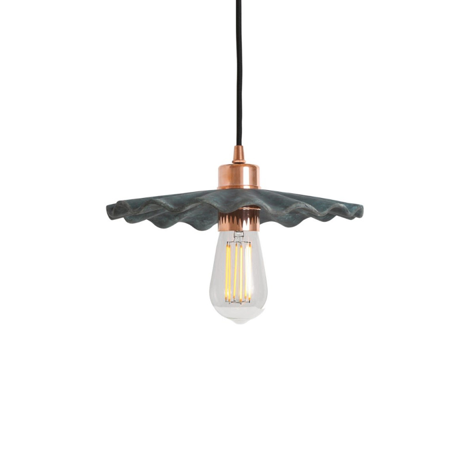 Kapok Ceiling Lamp Ceramic Blue Earth 27cm
