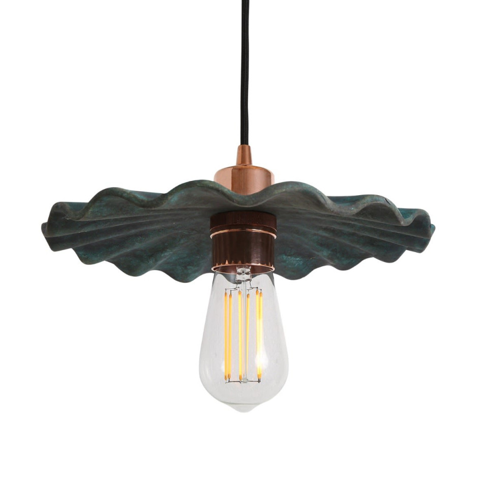 Kapok Ceiling Lamp Ceramic Blue Earth 27cm