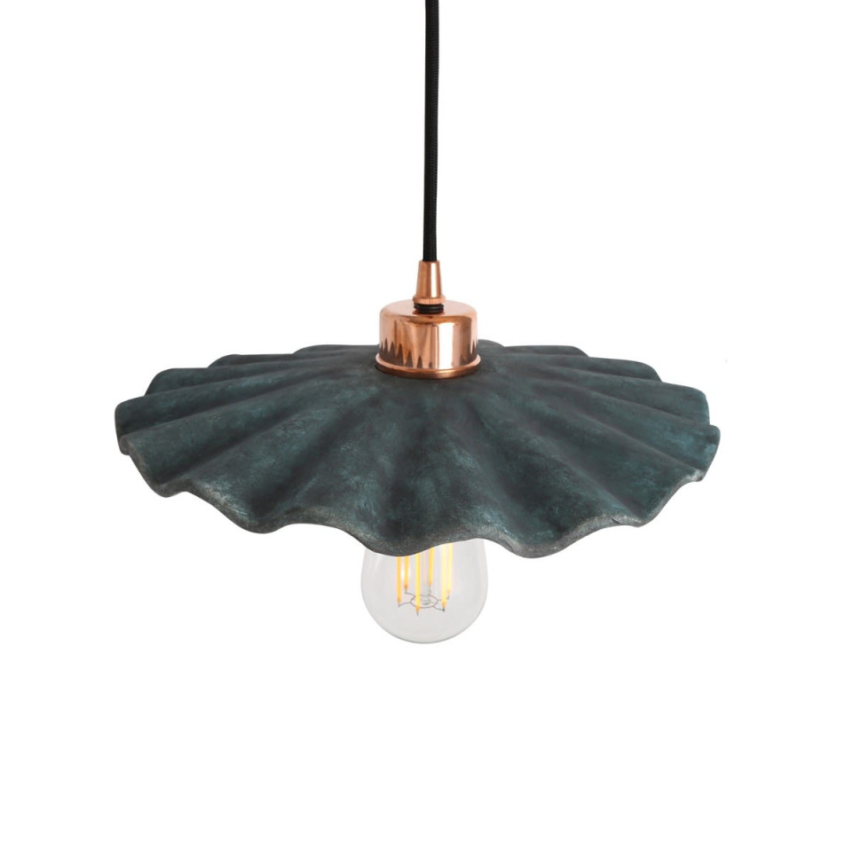 Kapok Ceiling Lamp Ceramic Blue Earth 27cm