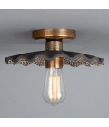 Kapok Flush Fitting Light Ceramic Black Clay 27cm
