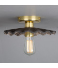 Kapok Flush Fitting Light Ceramic Black Clay 27cm