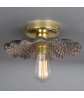 Kapok Flush Fitting Light Ceramic Black Clay 27cm
