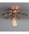 Kapok Flush Fitting Light Ceramic Black Clay 27cm