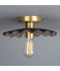 Kapok Flush Fitting Light Ceramic Black Clay 27cm