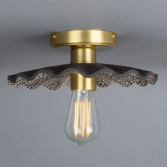 Kapok plafond keramik svart lera 27cm