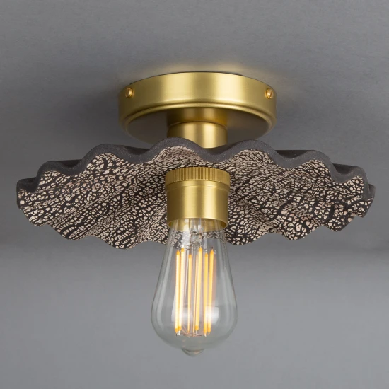 Kapok plafond keramik svart lera 27cm
