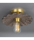 Kapok Flush Fitting Light Ceramic Black Clay 27cm