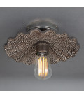 Kapok Flush Fitting Light Ceramic Black Clay 27cm