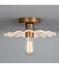 Kapok Flush Fitting Light Ceramic Black/White 27cm