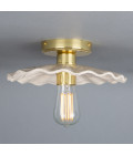 Kapok Flush Fitting Light Ceramic Black/White 27cm