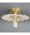 Kapok Flush Fitting Light Ceramic Black/White 27cm