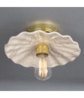 Kapok Flush Fitting Light Ceramic Black/White 27cm