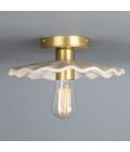 Kapok Flush Fitting Light Ceramic Black/White 27cm