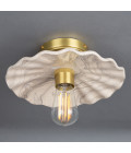 Kapok Flush Fitting Light Ceramic Black/White 27cm