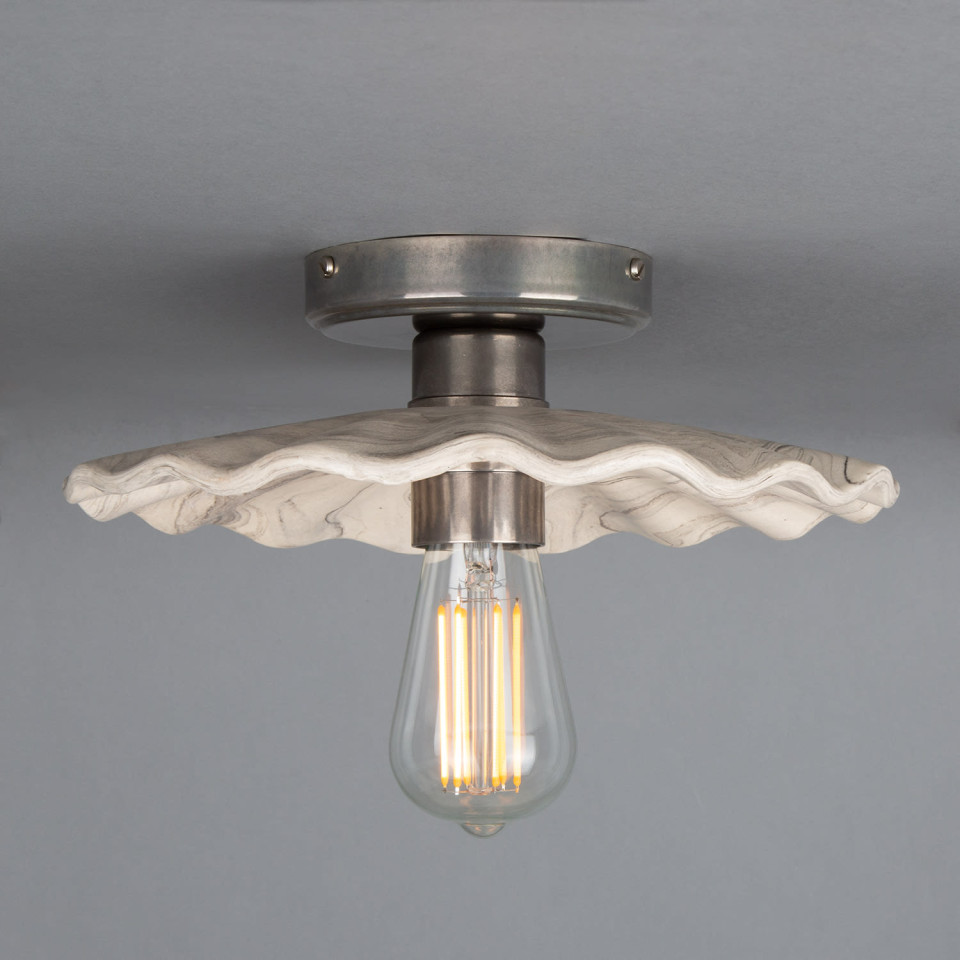 Kapok Flush Fitting Light Ceramic Black/White 27cm