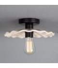 Kapok Flush Fitting Light Ceramic Black/White 27cm