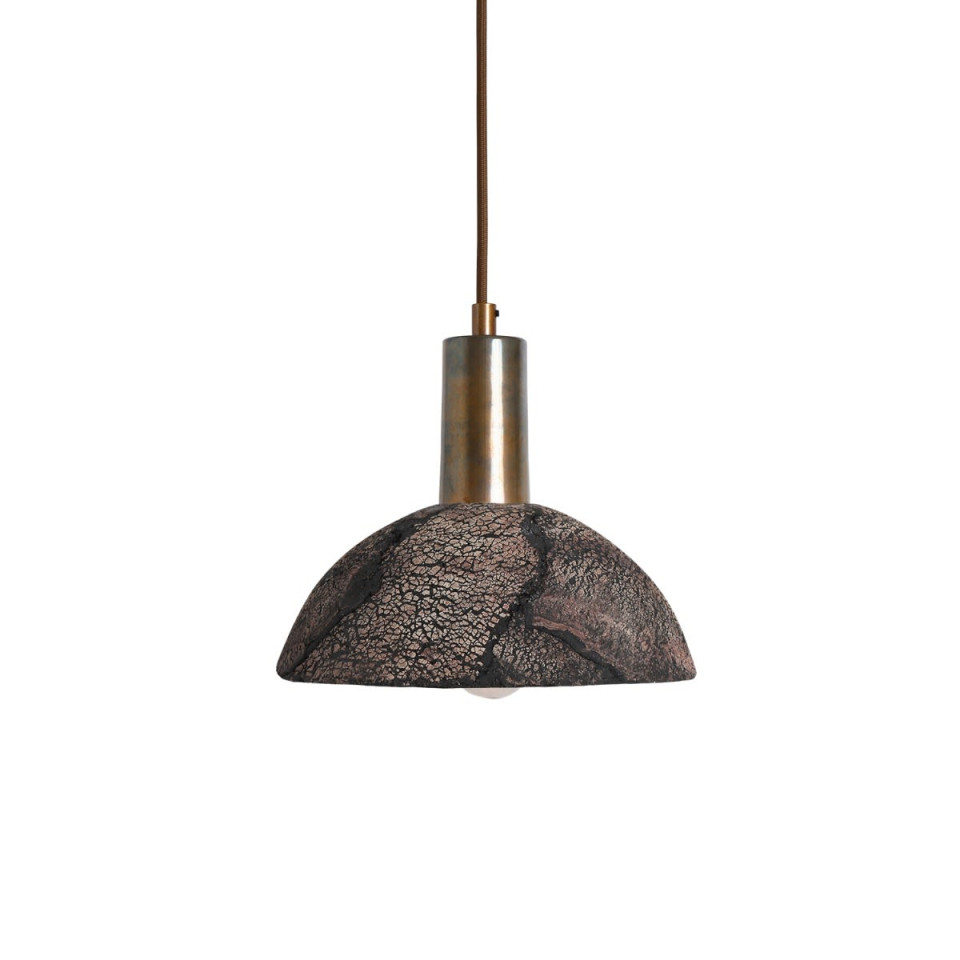 Kauri Ceiling Lamp Ceramic Black Clay 20cm