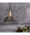 Kauri Ceiling Lamp Ceramic Black Clay 20cm