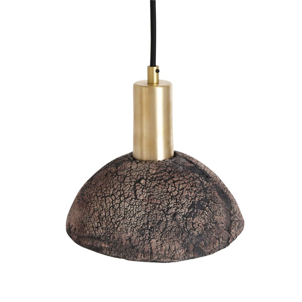 Kauri Ceiling Lamp Ceramic Black Clay 20cm
