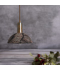Kauri Ceiling Lamp Ceramic Black Clay 20cm