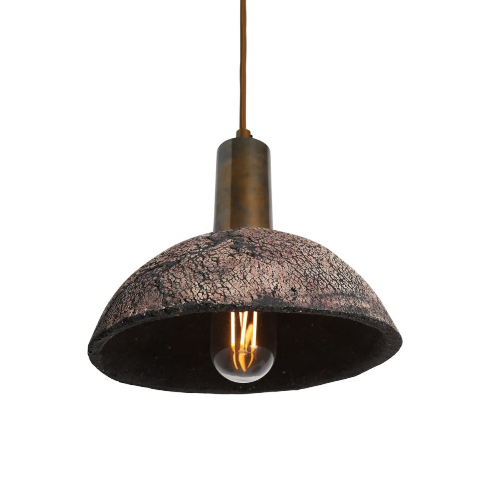 Kauri Ceiling Lamp Ceramic Black Clay 20cm