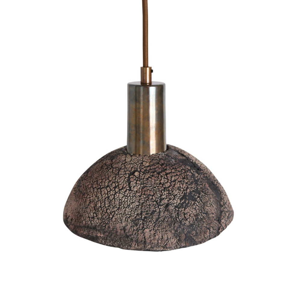 Kauri Ceiling Lamp Ceramic Black Clay 20cm