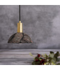 Kauri Ceiling Lamp Ceramic Black Clay 20cm