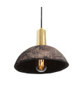 Kauri Ceiling Lamp Ceramic Black Clay 20cm