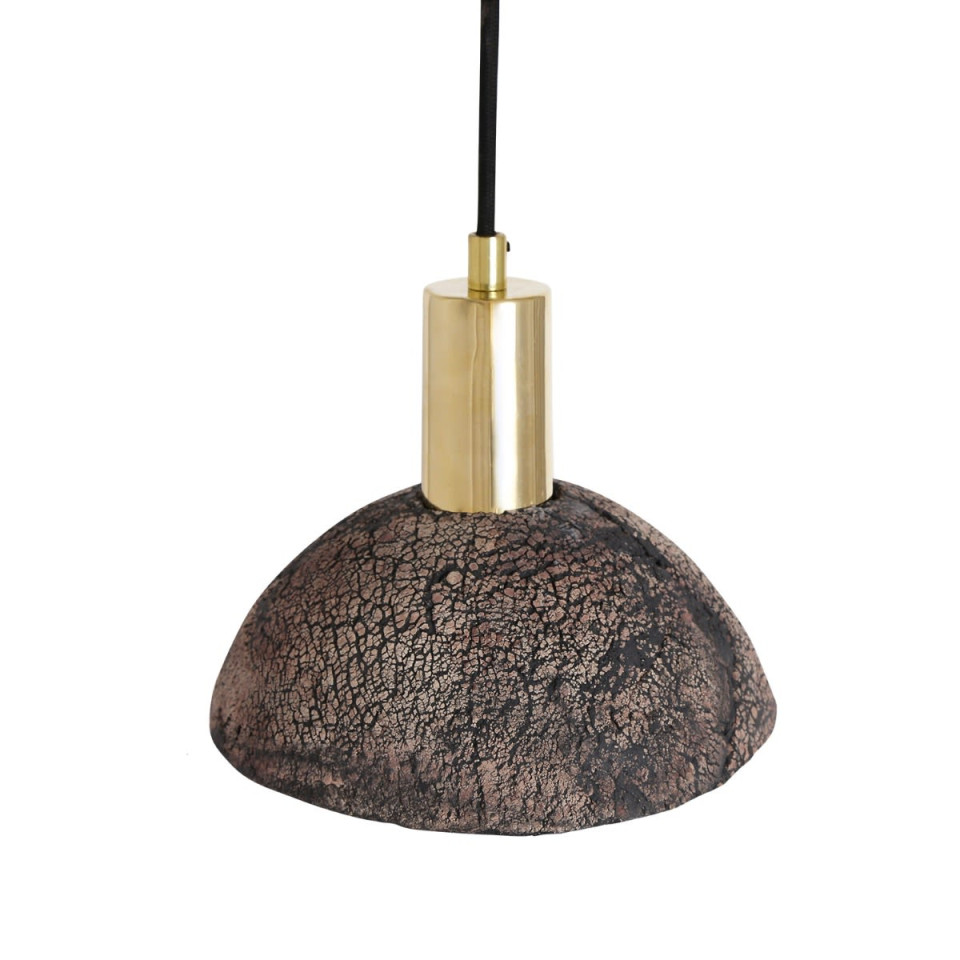 Kauri Ceiling Lamp Ceramic Black Clay 20cm