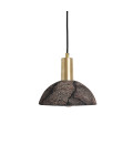 Kauri Ceiling Lamp Ceramic Black Clay 20cm