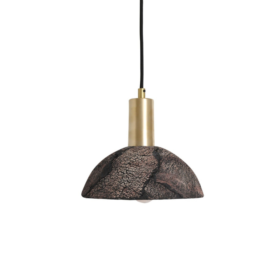 Kauri Ceiling Lamp Ceramic Black Clay 20cm
