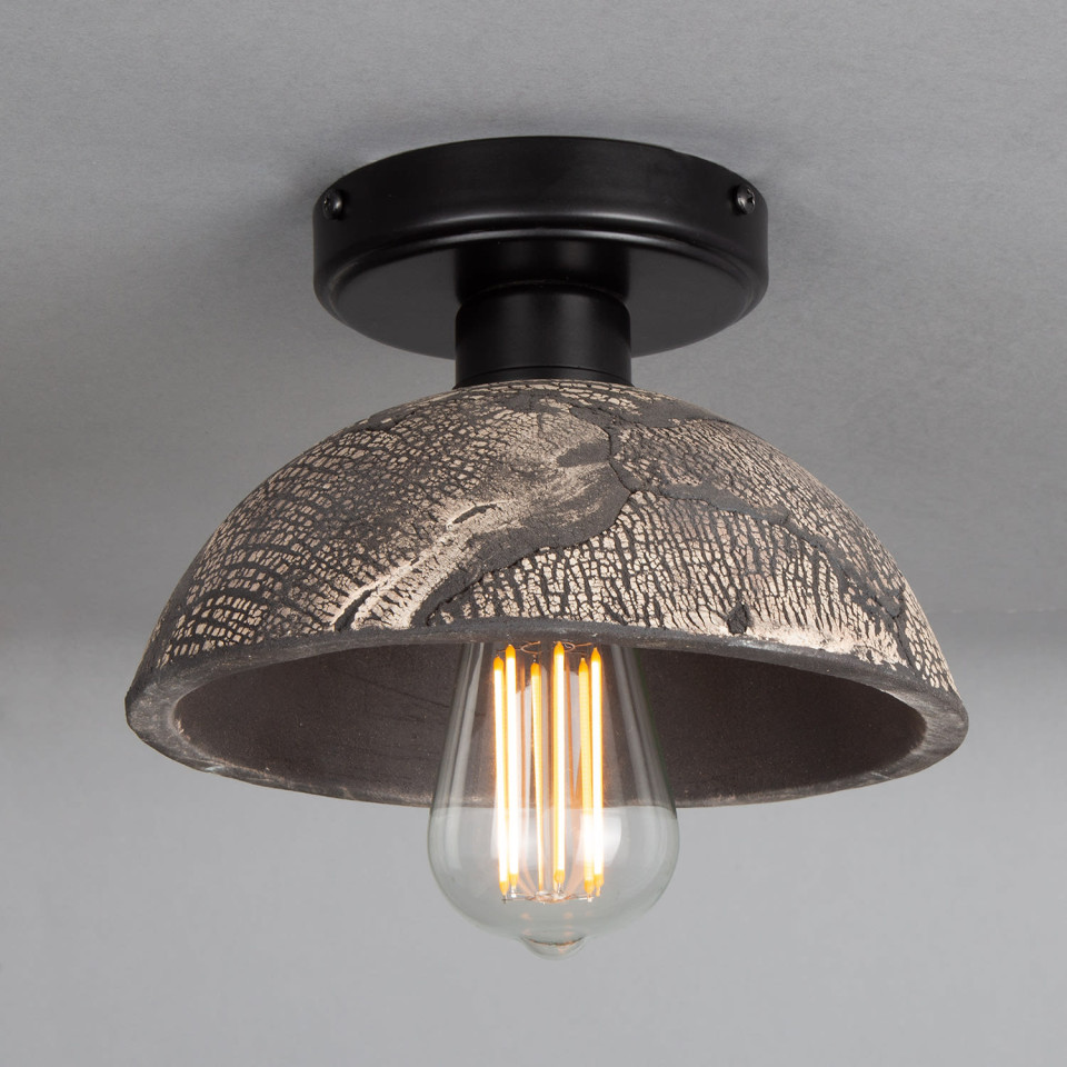 Kauri flush fitting Light Ceramic Black Clay 20cm
