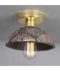 Kauri flush fitting Light Ceramic Black Clay 20cm