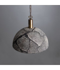 Kauri Ceiling Lamp Ceramic Black Clay 37cm