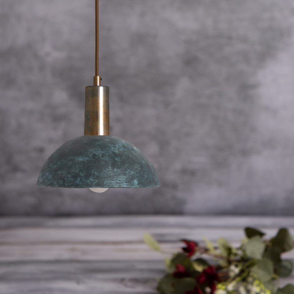Kauri Ceiling Lamp Ceramic Blue Earth 20cm