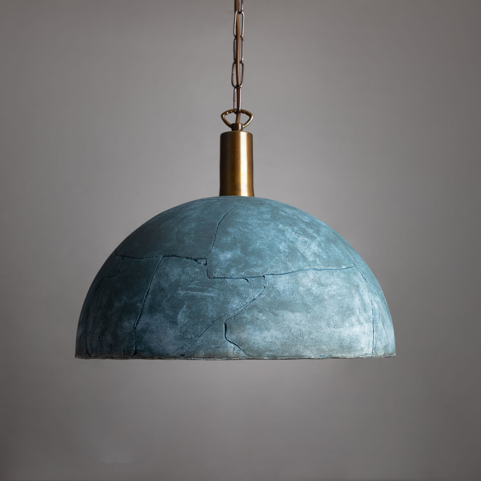Kauri Ceiling Lamp Ceramic Blue Earth 37cm
