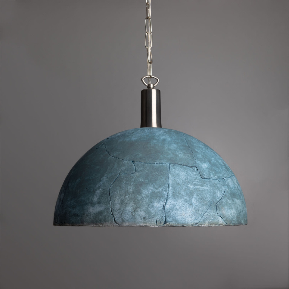 Kauri Ceiling Lamp Ceramic Blue Earth 37cm