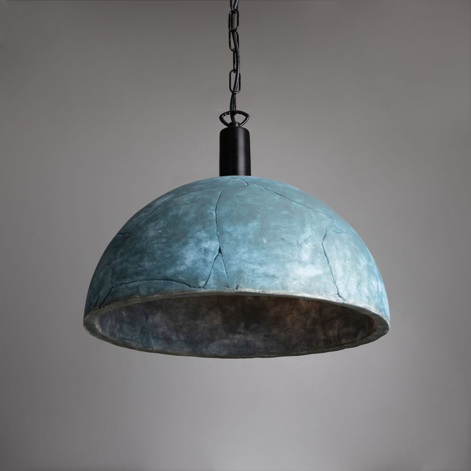 Kauri Ceiling Lamp Ceramic Blue Earth 37cm