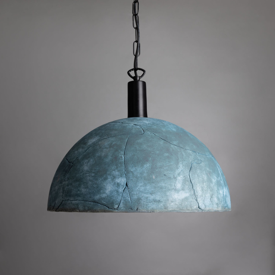 Kauri Ceiling Lamp Ceramic Blue Earth 37cm