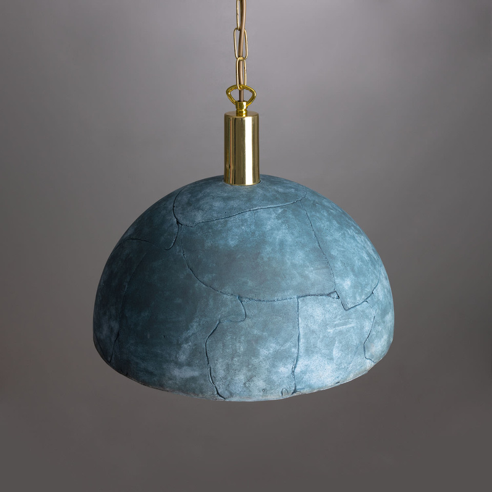 Kauri Ceiling Lamp Ceramic Blue Earth 37cm
