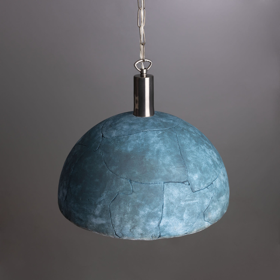 Kauri Ceiling Lamp Ceramic Blue Earth 37cm