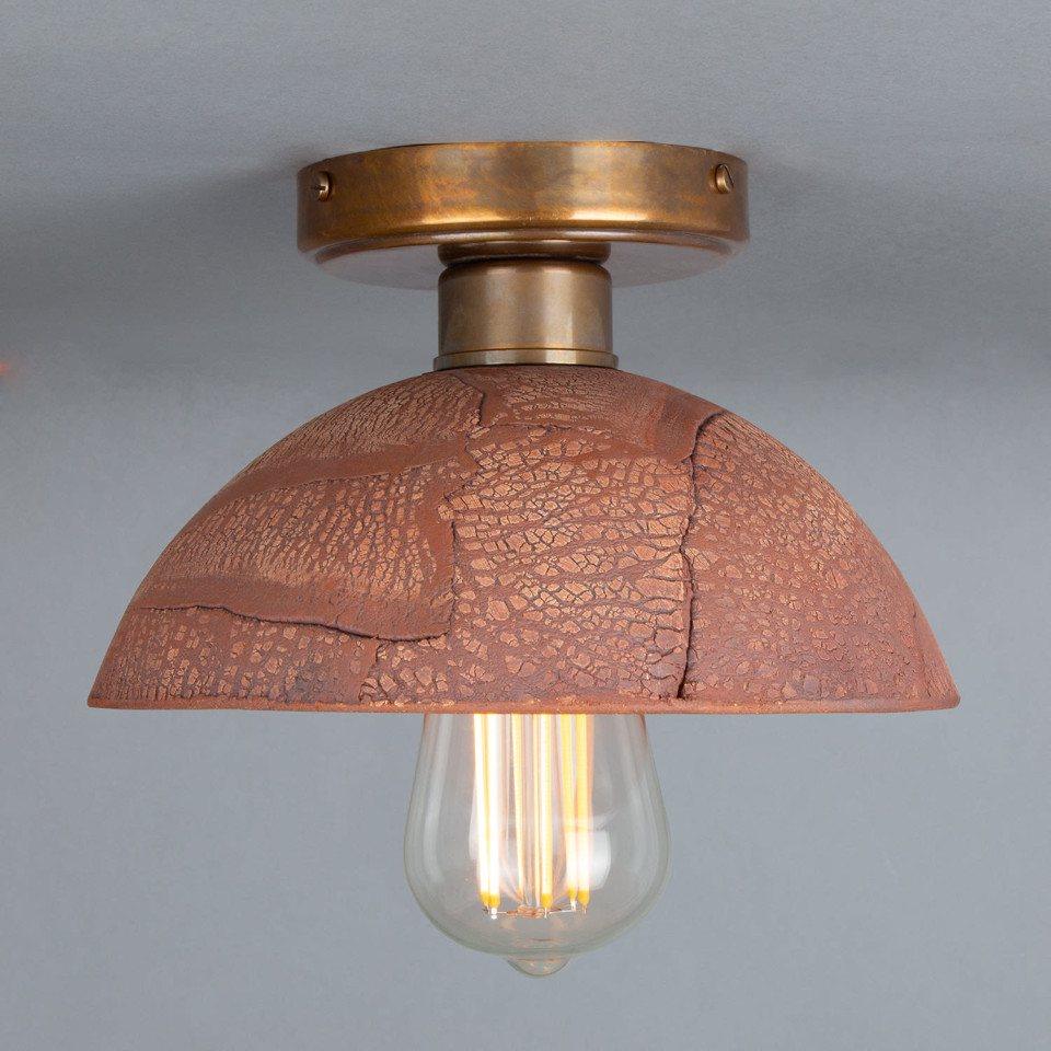 Kauri flush fitting Light Ceramic Red Iron 20cm