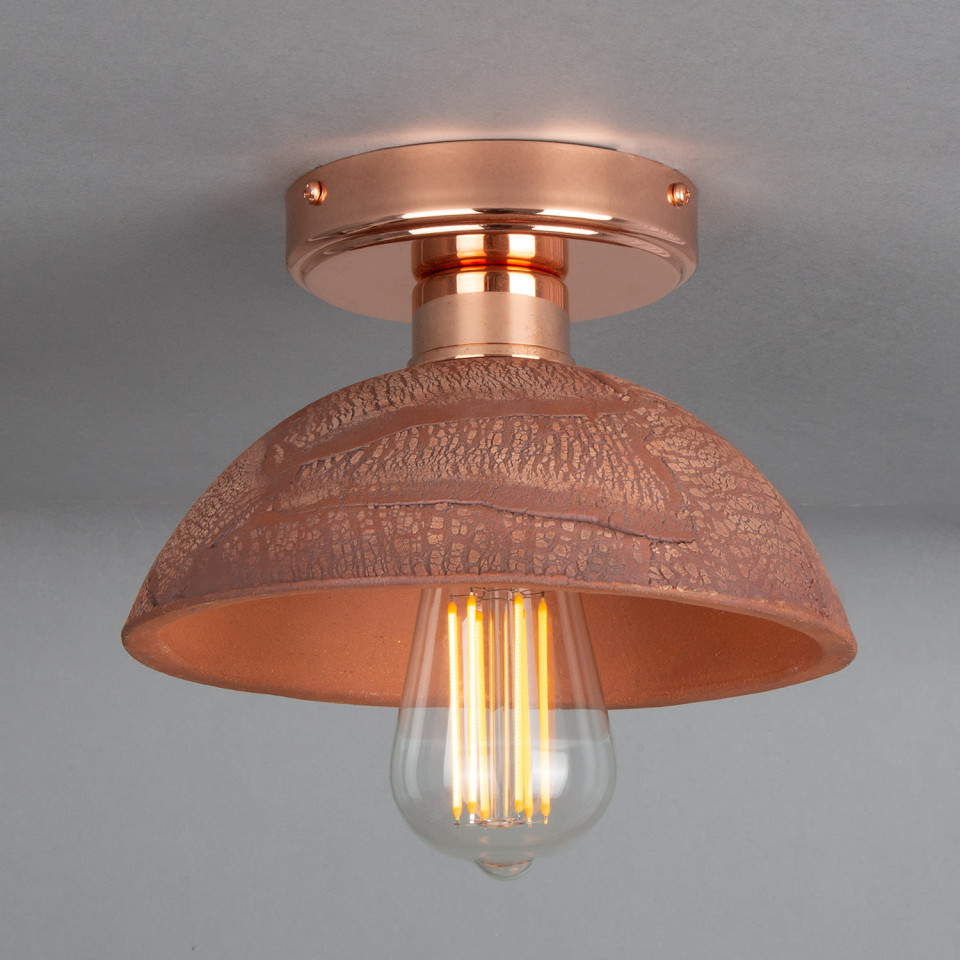 Kauri flush fitting Light Ceramic Red Iron 20cm