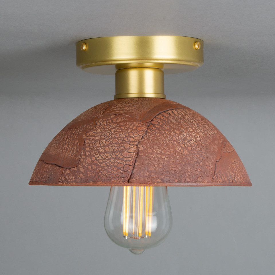 Kauri flush fitting Light Ceramic Red Iron 20cm