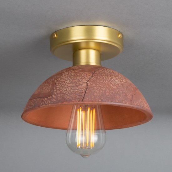 Kauri flush fitting Light Ceramic Red Iron 20cm